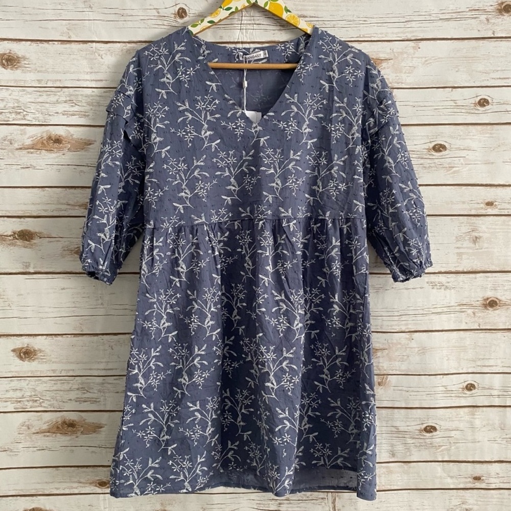 NWT Koandaily Blue Textured Mini Dress Size Small